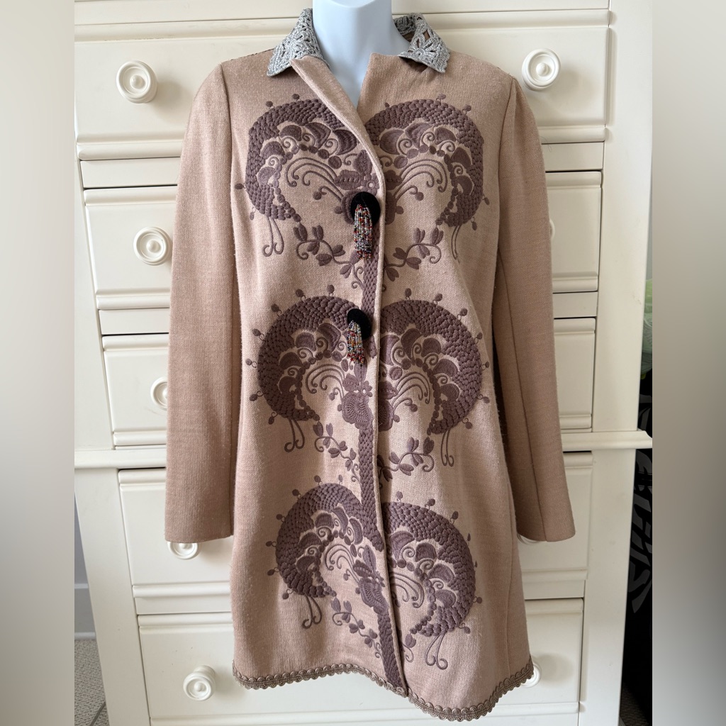 Odd Molly Beige And Brown Embroidered Jacket